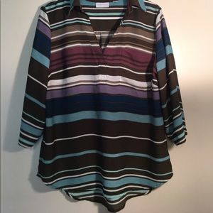 Striped New York and Company medium blouse